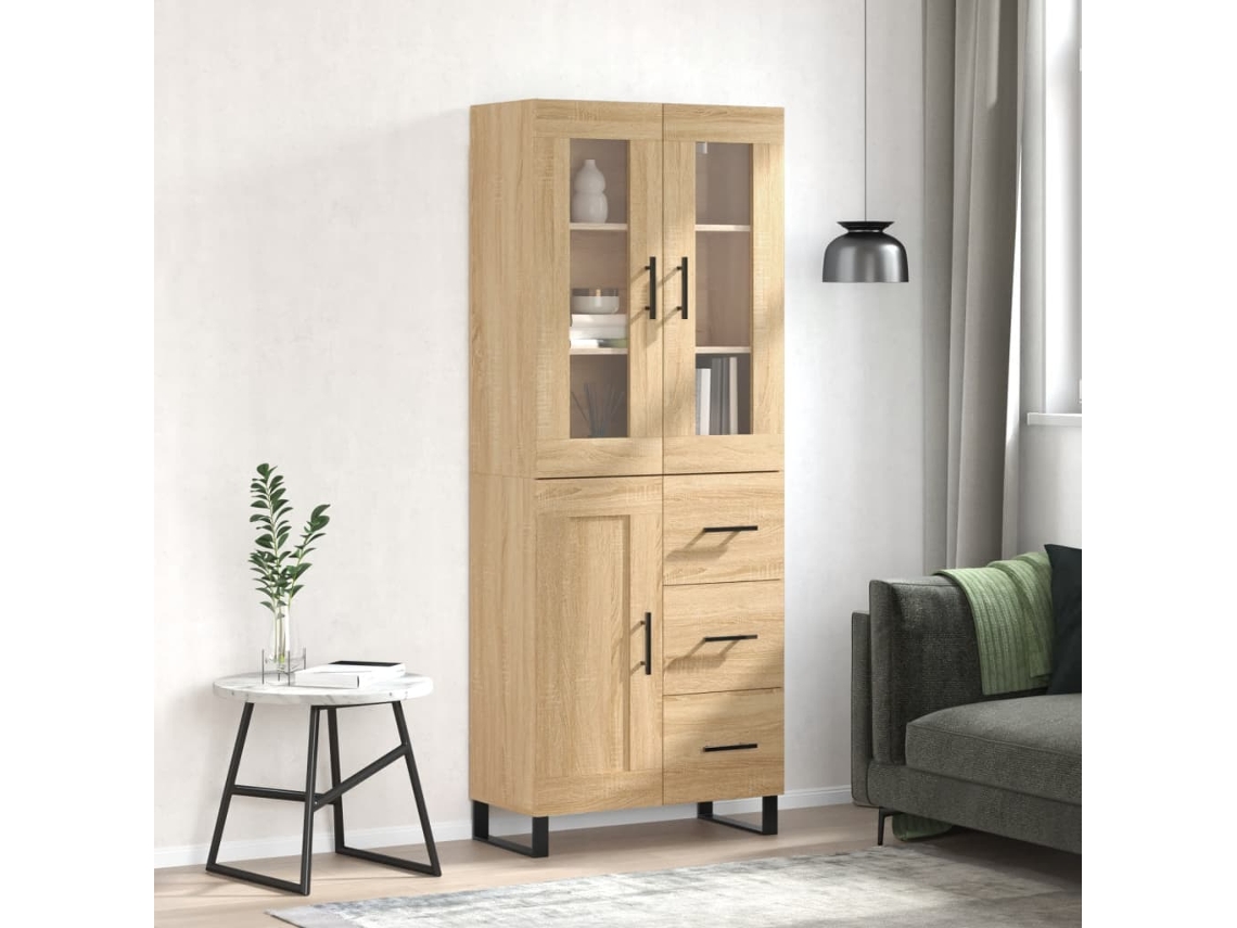 Vidaxl Armário Alto 69,5x34x180 Cm Derivados De Madeira Cor Sonoma
