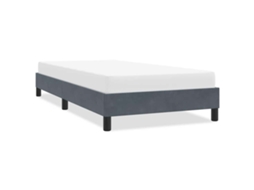 Vidaxl Estrutura de Cama Sem Colchão 100x220 Cm Veludo Cinzento escuro