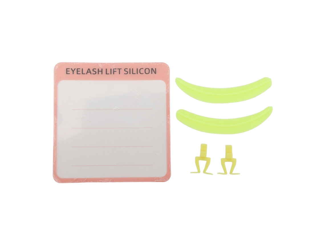 Ferramenta Separadora De Cílios Profissional Em Silicone Lavável Reutilizável Para Extensões De Cílios Amarela