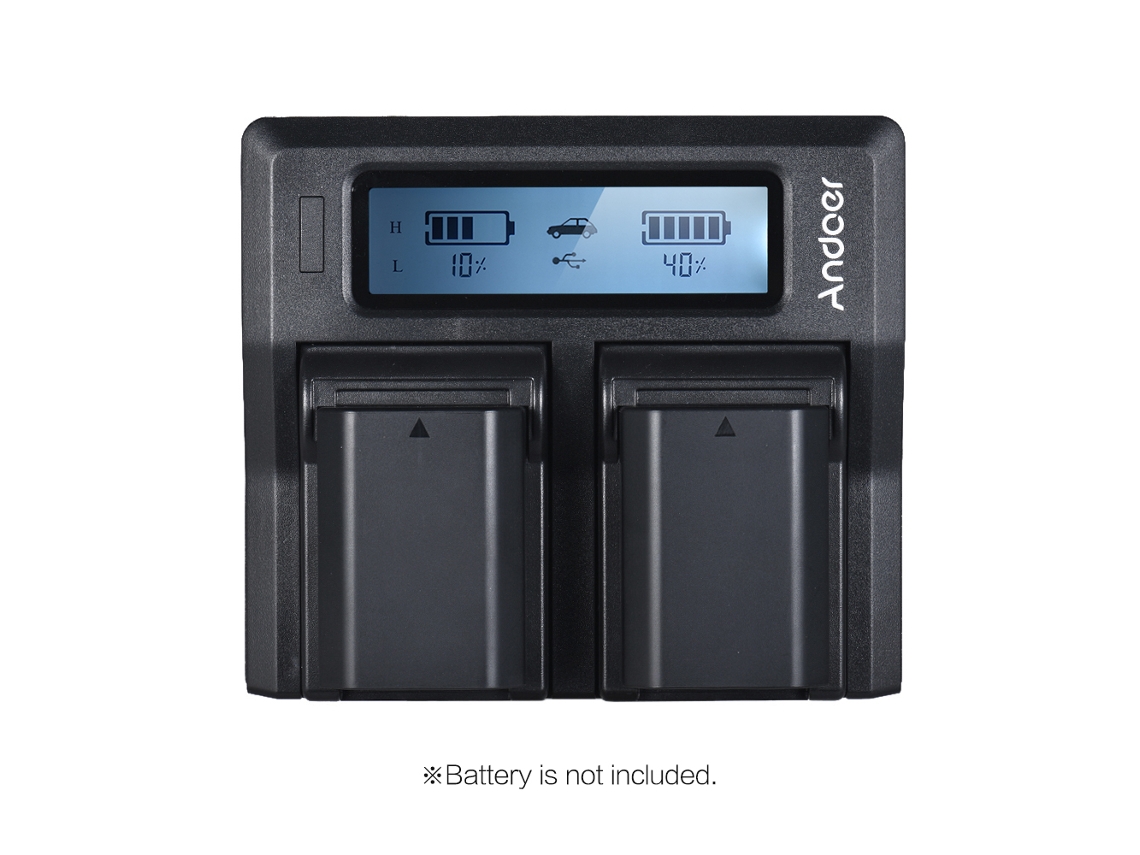 Carregador De Bateria Np-fz100 Para Sony A7iii A9 A7riii A7siii, Carregador Dual, Preto