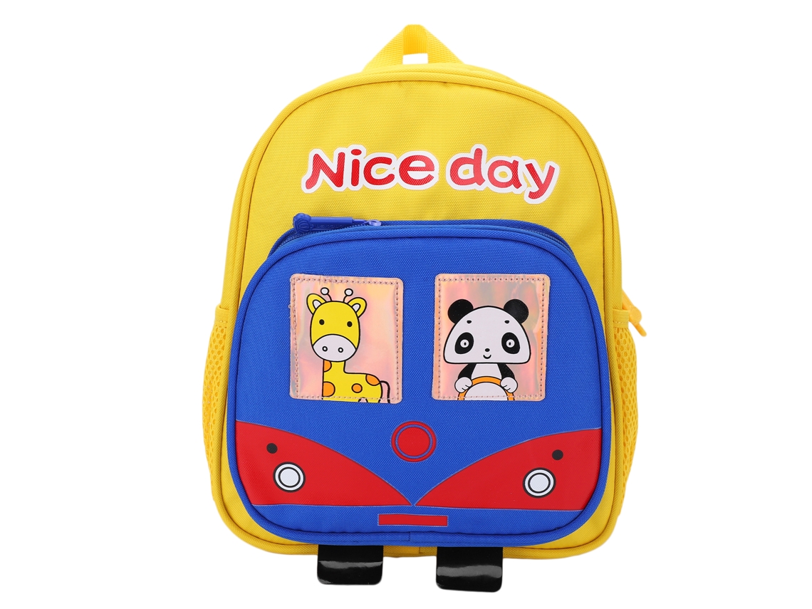 Primerox mochila Infantil Jardim de Infância Cartoon Animais Fofos Oxford Leve Amarela