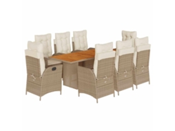 Garden Dining Set, Garden Dining Sets Vidaxl Bege Rattan / Vime (n/a)