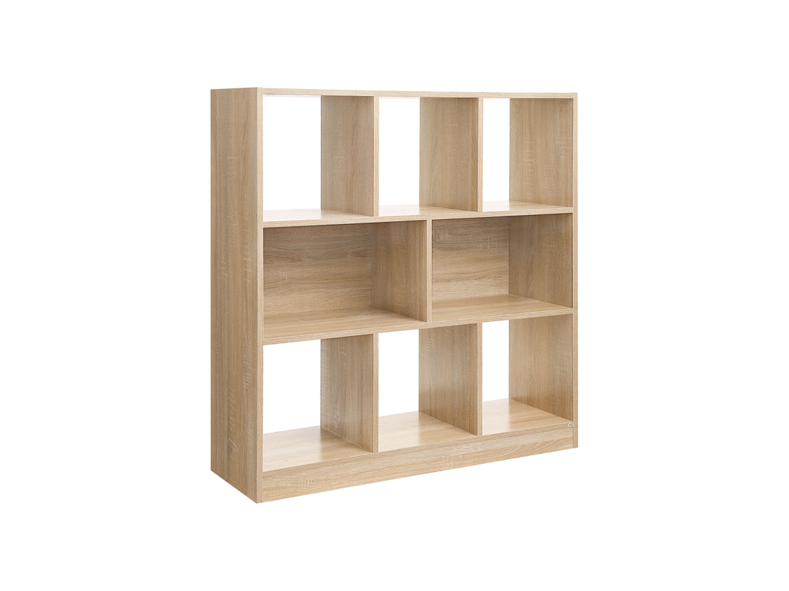 Librería Asimétrica De Múltiples Compartimentos 97,5x30x100 Cm - Roble