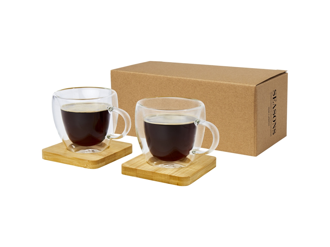 Copo de 100ml com tampa de bambu