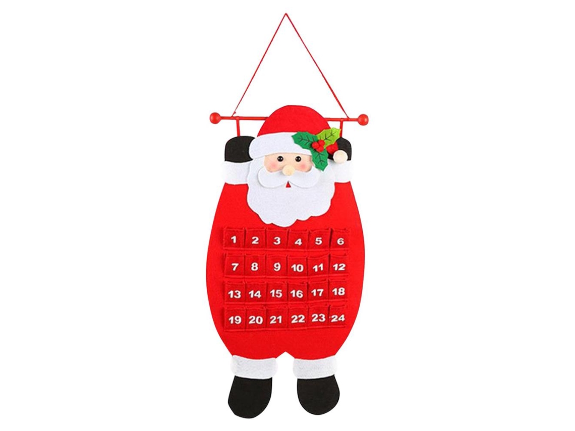 Calendário De Adviento De Feltro Para Parede Natalino