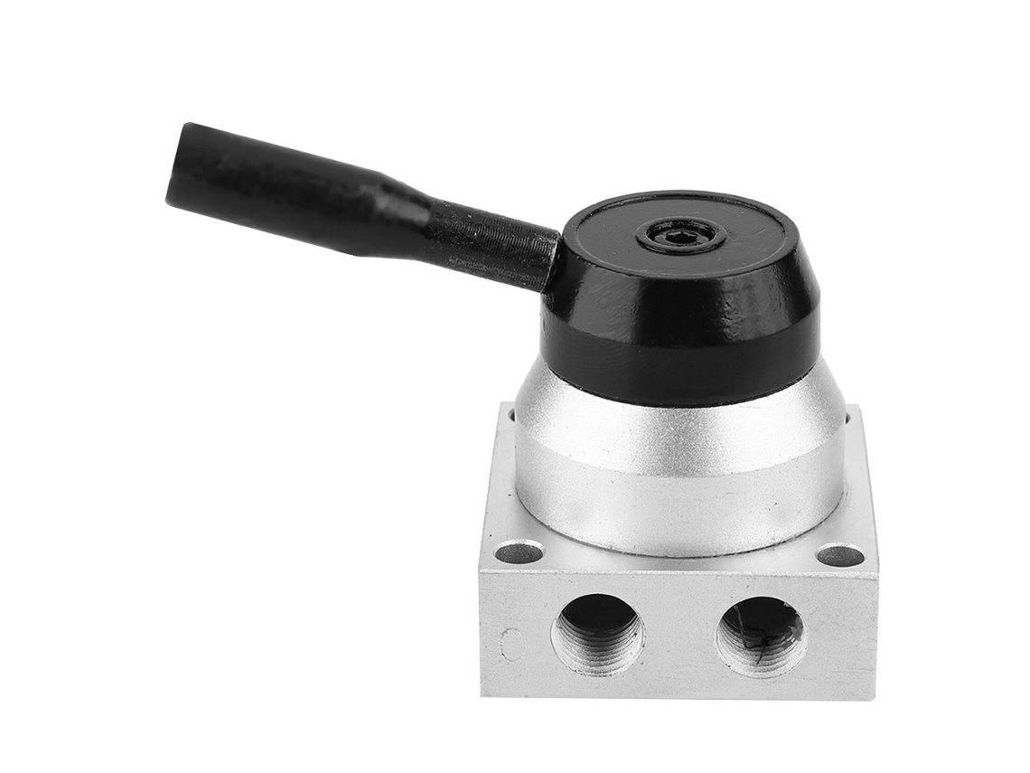 Válvula Pneumática Manual De Controle 3 Posições 4 Vias Alavanca Manual 1/4" Bspt (k34r6-8)