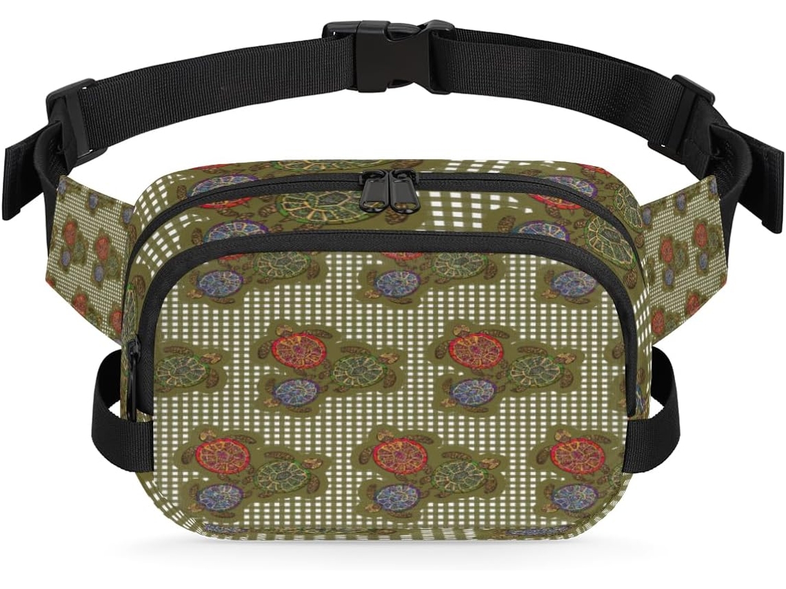 Mochila AQUAFORGE de Couro com Estampa de Cervo, Impermeável