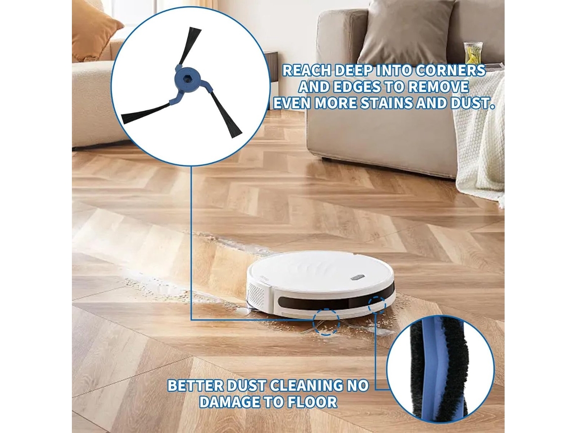 24 Peças de Reposição para o Aspirador Eufy X10 Pro Omni: Sacos Pó, Escova, Filtro, Esfregões, Escovas Laterais BRILVIBERA