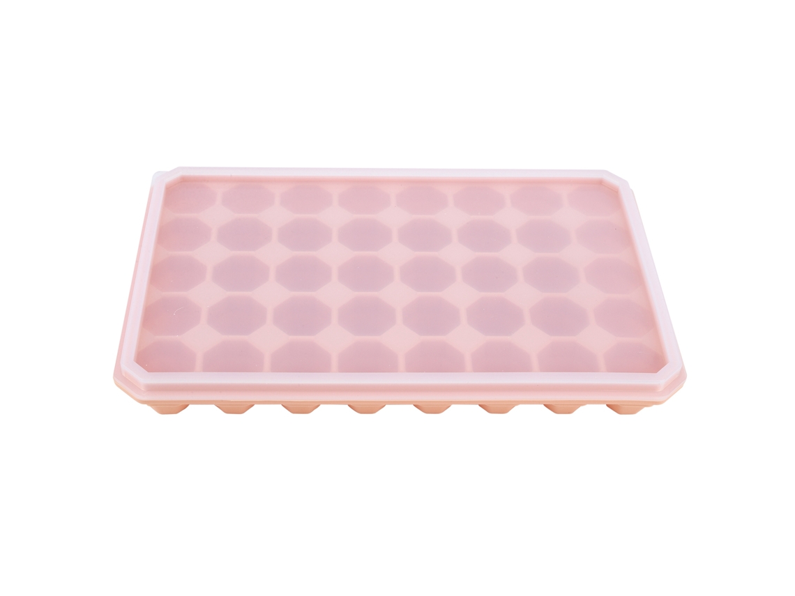 Moldes de Gelo de Silicone 40 Cubos com Tampa Removível Acessórios de Cozinha Laranja | S/MARCA