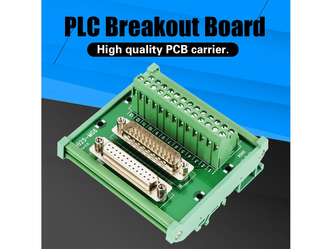 Laxiscreed Conector Db25 D-type Macho E Fêmea Para Painel E Bastidor Din