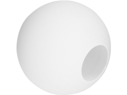 Abajur Pendente De Vidro Fosco Com 13 Cm De Diâmetro, Redondo, Esmaltado, Branco Opaco, Para Substit Gokoco