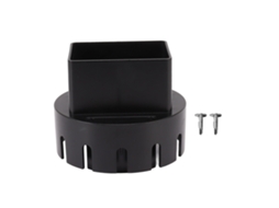 Adaptador De Canaleta Plástico 3x4in Preto Com Parafusos
