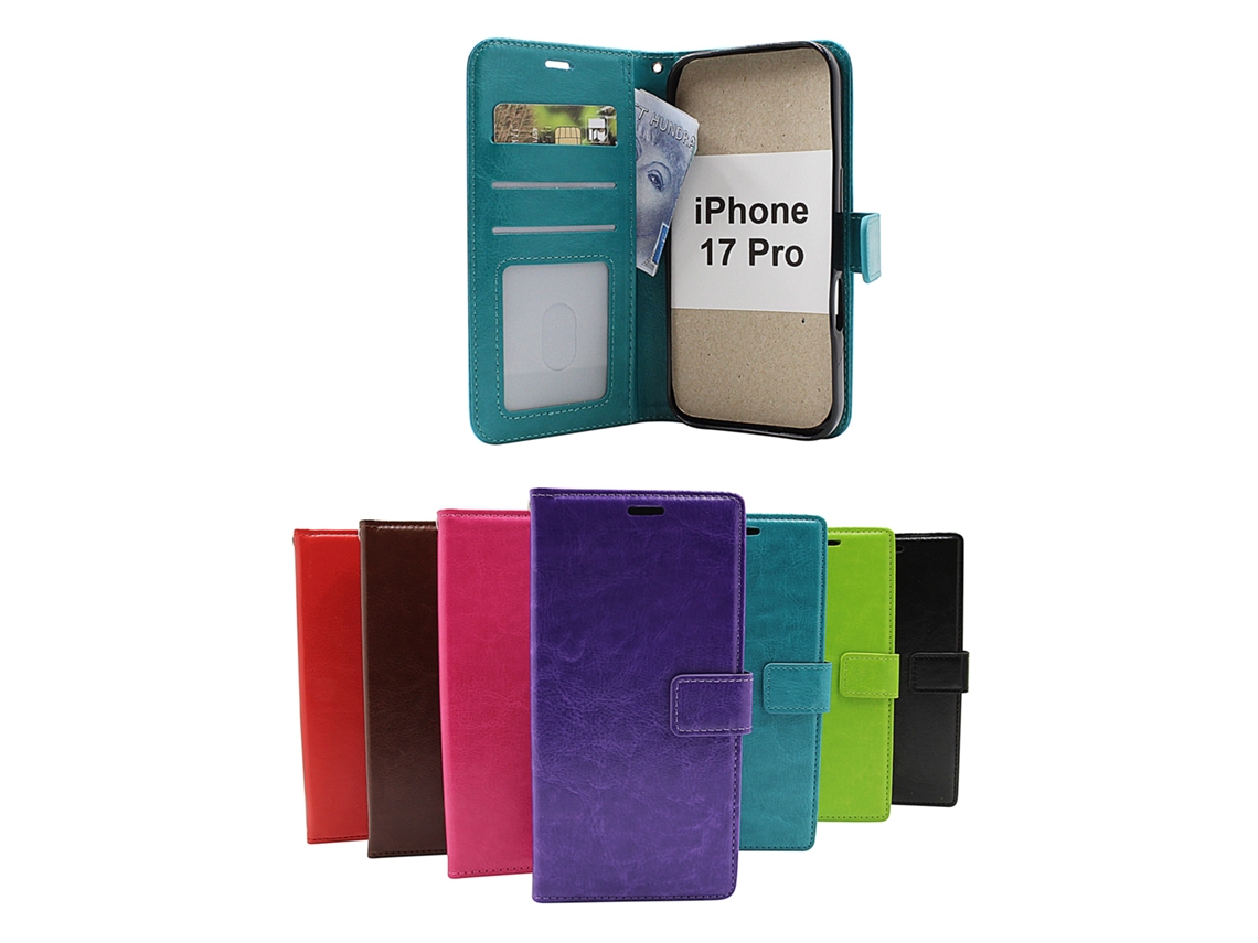 Capa Carteira Crazy Horse Para Iphone 17 Pro