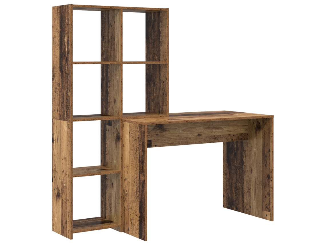 Conjunto 1 Mesa De Casa Vidaxl Castanho Derivados De Madeira (138,5 X 55 X 143 Cm)