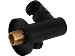 Suporte Para Chuveirinho De Mão Em Formato L, Em Latão, Com Conector De Mangueira Rosca Macho G1 2, Acabamento Preto