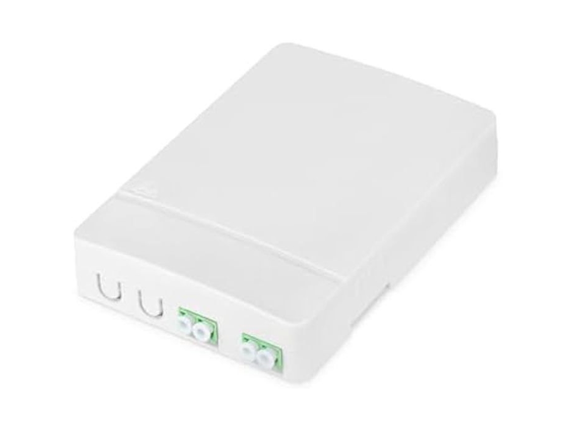 Caixa Ftth 2x Acoplador Lc/apc Duplex Fibra Óptica Monomodo Cassete De Emenda Fo Integrada Classe De Proteção Digitus