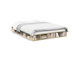 Bed Frame, Bed Frames Vidaxl Marrom Madeira Processada (160 X 200 Cm)