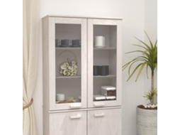 Topo P/ Armário Alto Hamar 85x35x100 Cm Pinho Maciço Branco Lovely Home