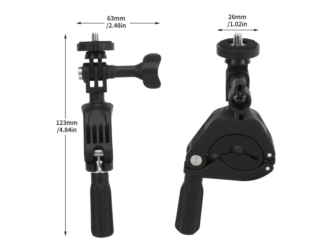 Soporte De Guidão Para Câmera De Bicicleta De Alumínio E Plástico Para Osmo Action 3 E Insta 360 X3