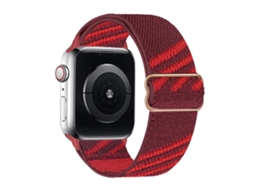 Bracelete Desportiva Elástica Para Apple Watch Series 11/10/9/8/7/6/5/4 Se 3/2/1 (41 Mm, 40 Mm, 38 Mm) Vermelho Escuro Panoona