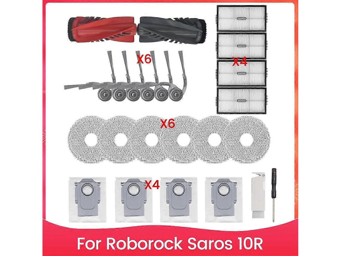 Replacement Accessories Kit For Saros 10r Robot Vacuum Main Side Brush Hepa Filter Mop Bags