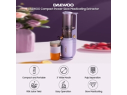 Máquina De Suco Daewoo Compacta 220v 95% Rendimento