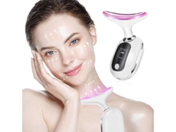 Massageador Elétrico para Pescoço, Aparelho de Terapia Redutora Rugas com 3 Modos Luz, Lifting Faci Al, Facial Portátil GOKOCO
