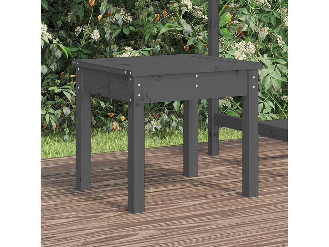 Vidaxl Banco De Jardim 50x44x45 Cm Madeira De Pinho Maciça Cinzento