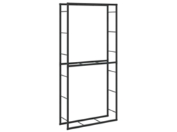 Firewood Rack, Firewood Racks Vidaxl Preto Aço (100 X 30 X 209 Cm)