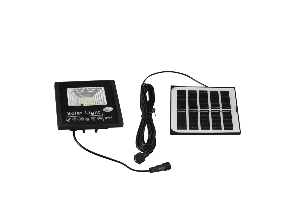 Lâmpada Solar 25w 44leds Controle Remoto Ip67 Ajuste Brilho Timer 1500mah Jardim Rua