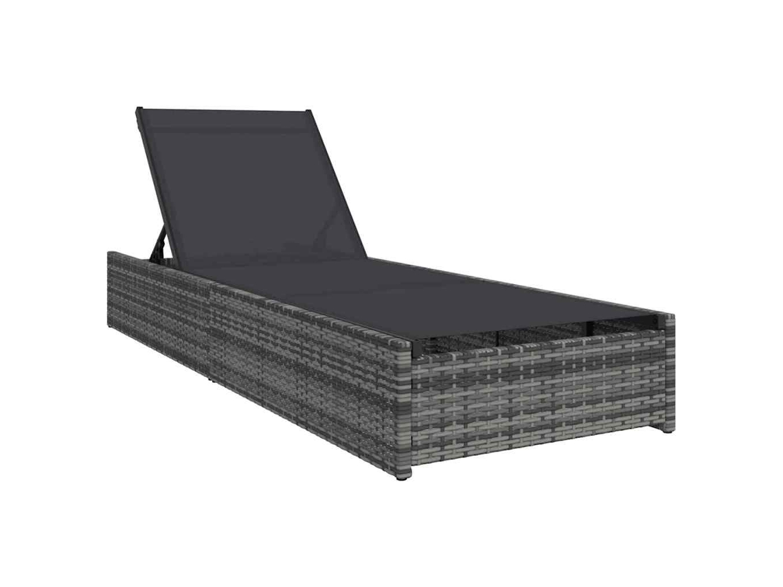 Espreguiçadeira Cinzeto 200,5 X 70 X 75 Cm Vime Pe MAISON EXCLUSIVE