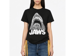 Rockinstone Jaws Movie Geometric Sharks Black Adult T-shirt Size:xl