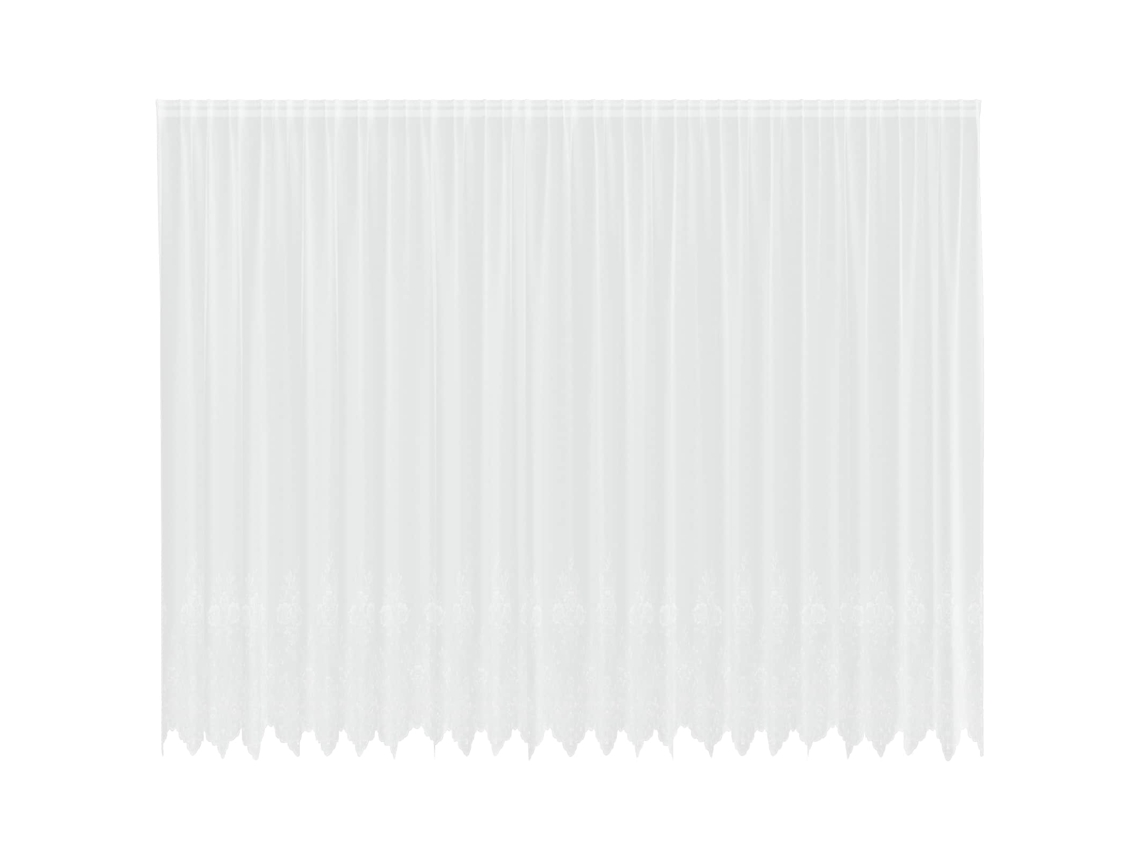 Maison Exclusive - Cortina De Renda Com Cortinas Branco 280 X 600 Cm Poliéster