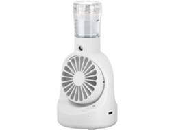 Ventilador Portátil Recarregável com Névoa, Ventilador de Mesa, Pulverizador Leve MDUG (branco)