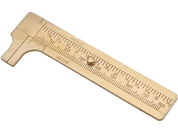 Paquímetro Vernier De Latão 80mm Com Escala Dupla Em Mm E Polegadas