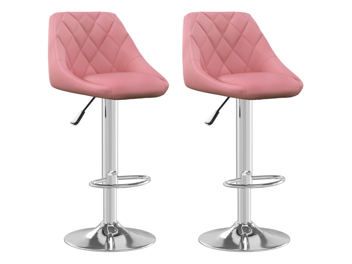 Bar Stool, Bar Stools Vidaxl Cor-de-rosa Veludo (n/a)
