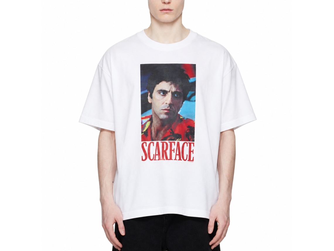 Rockinstone Scarface Movie Small White Adult T-shirt Size:s