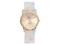 Relógio de Pulso Feminino Lvpai Quartzo com Pulseira de Tecido Moda Casual Branco