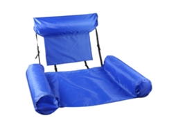 Boia Inflável Azul Escura MDUG Dobrável PVC para Piscina e Praia