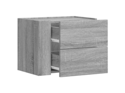 Wall-mounted Bedside Cabinet, Wall-mounted Bedside Cabinets Vidaxl Cinzeto Madeira Processada (n/a)