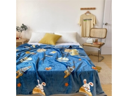 Manta de Inverno Fansu em Fleece com Estampa Planet Blue Macia e Quente Flanela Grossa Ideal para Cama Criança