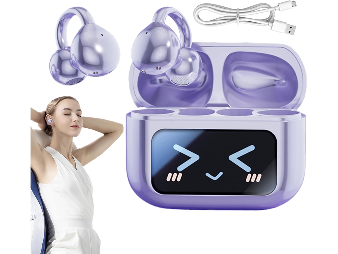 Fones De Ouvido Sem Fio Com Tela, À Prova D Água