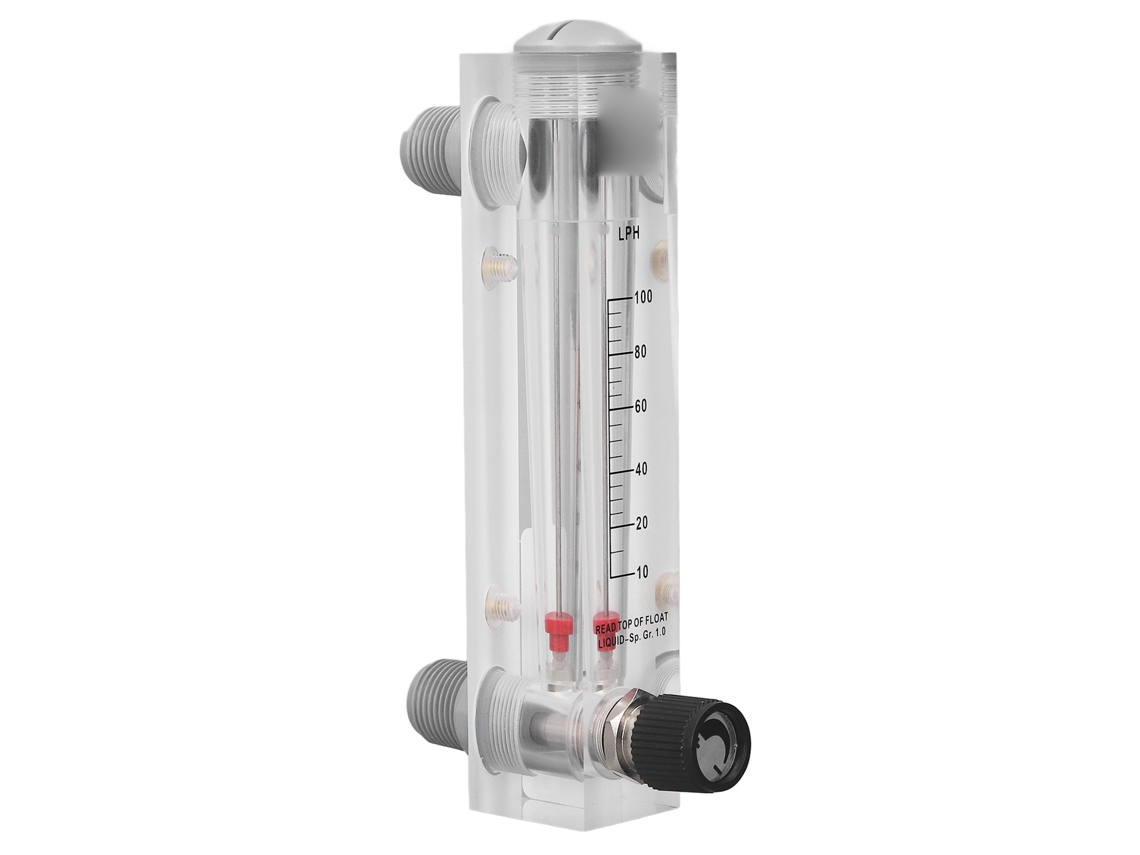 Medidor de fluxo de líquido de painel ajustável, alta precisão, 10-100Lph, acrílico | S/MARCA