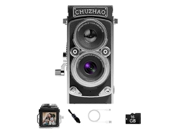 Câmera Digital Vintage, Câmera Retro Dual Reflex Ccd 1080p, Mini Câmera Fotográfica com Joystick e Cartão de 16gb TAISHENGDA