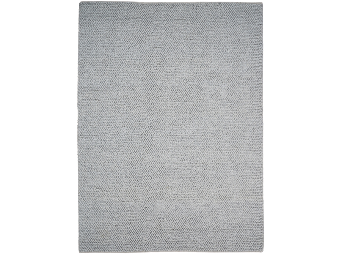 Consilio Concept Tapete Wooly De Lã, Feita À Mão, Natural E Vegana, 200x290 Cm, Prata