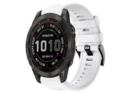 Pulseira De Relógio Garmin Fenix 7 Em Silicone Safira, Chenille Branca