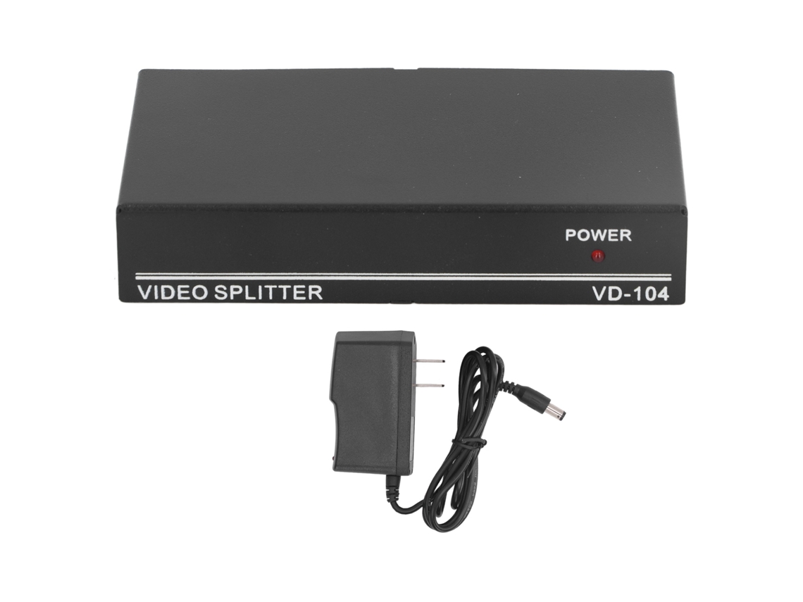 Divisor de Vídeo EOOCOO (1 Entrada 4 Saídas, Distribui Sinais Bnc Hd)
