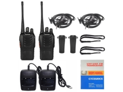 Rádio/walkie Talkie Bidirecional Uhf Baofeng Bf 888 S V2 Com Lanterna Led Integrada Pacote Com 2 Unidades Brilvibera