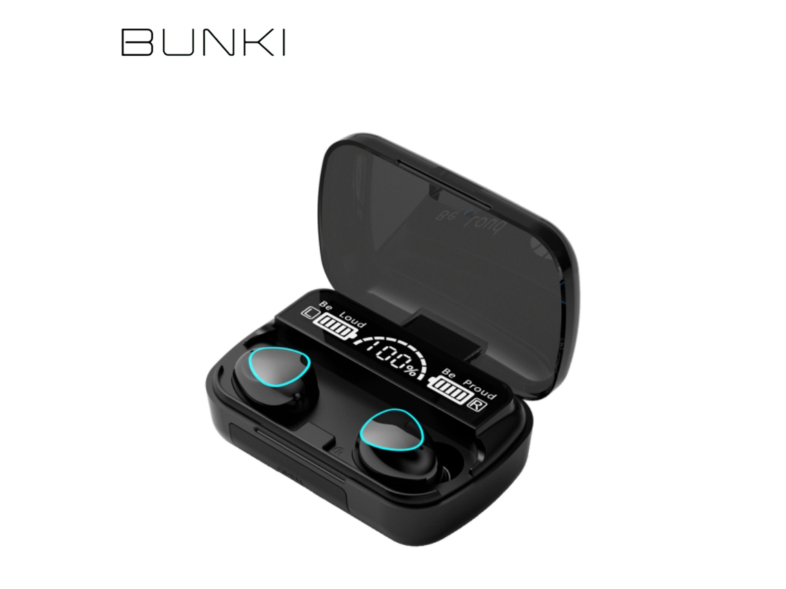 Fones de Ouvido Esportivos MDUG Sem Fio Bluetooth com Visor Led, Microfone, Design Intra auricular, Controle de Volume