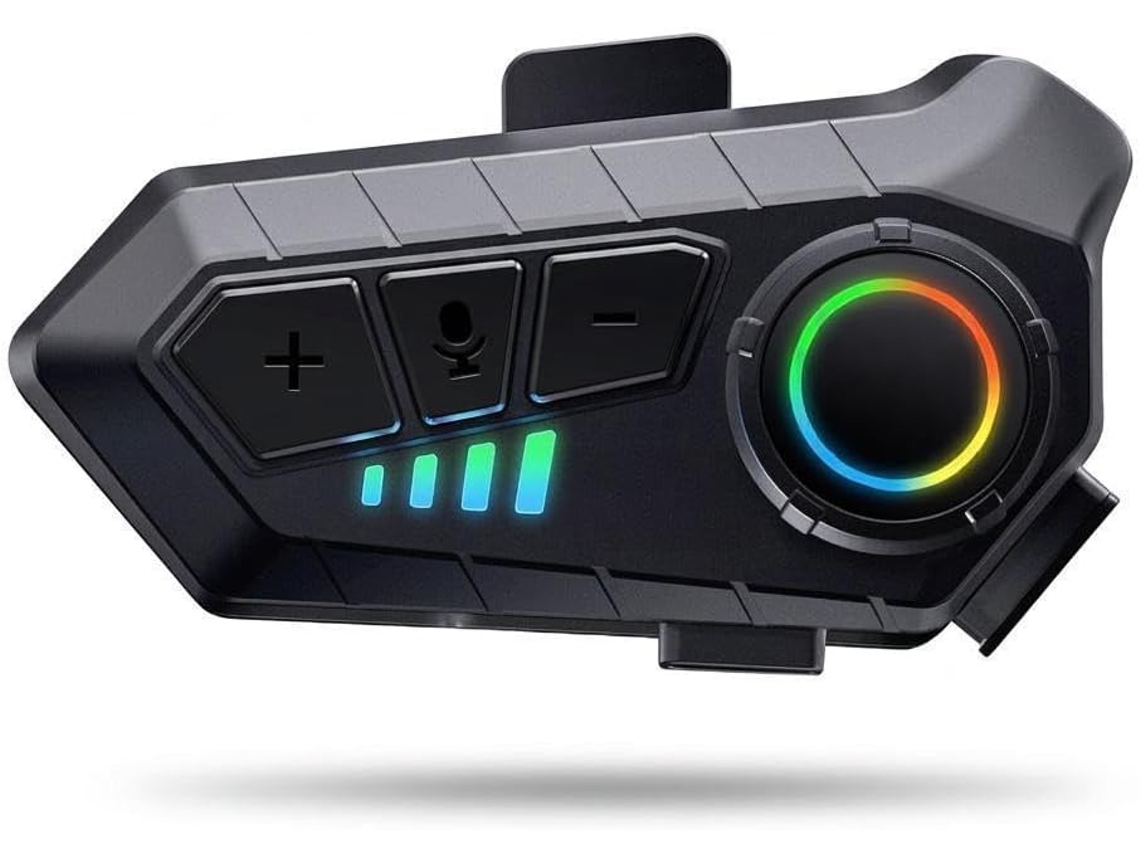Fabricado Casque De Moto Bluetooth, Altos Parleurs Ipx6 Bluetooth 5.3 Com Lumière Rvb E Micro, Cascos Dupla